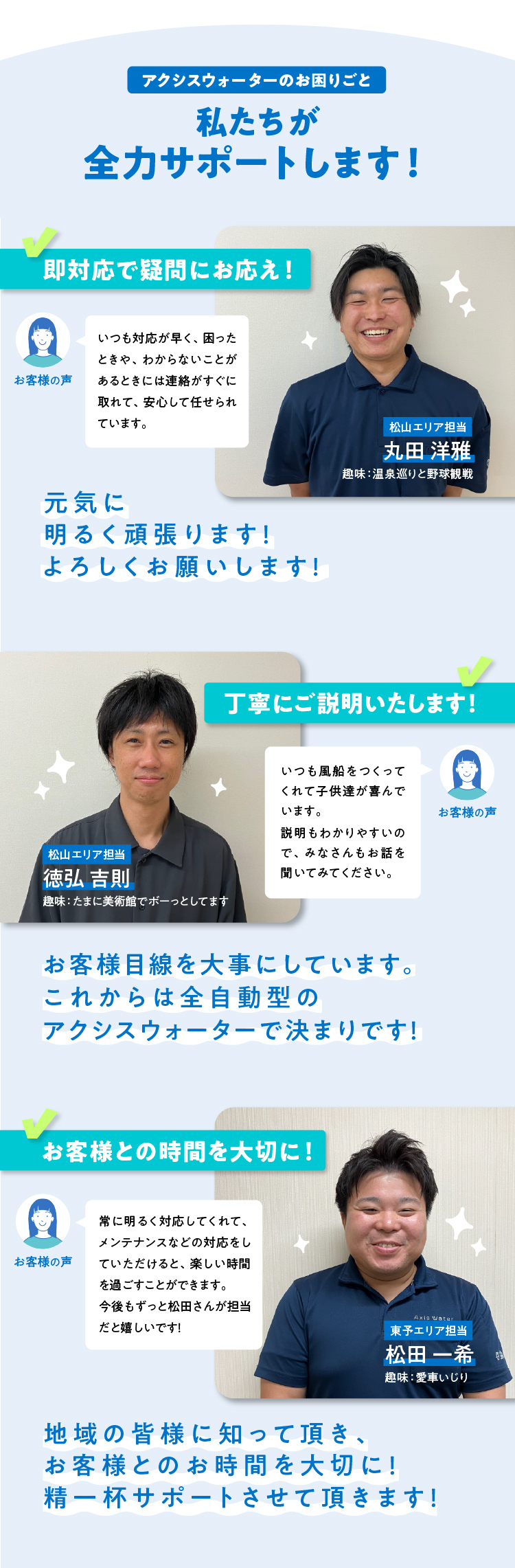 アクシスウォーター_担当者の声